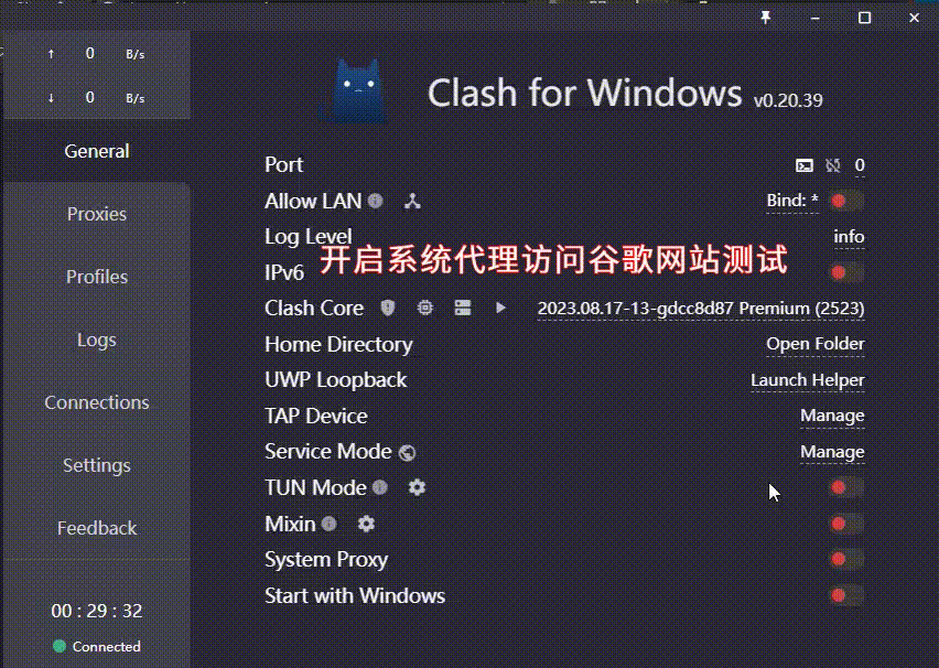 clash节点网络代理测试